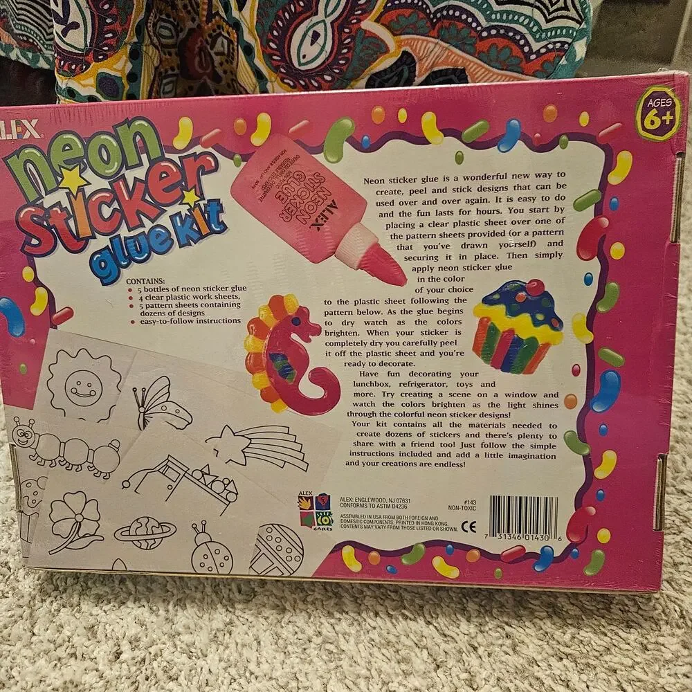 ALEX Neon Sticker Glue Kit new in box